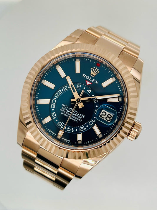 Rolex Sky-Dweller 18k Everose Gold Men's Watch Model# 336935