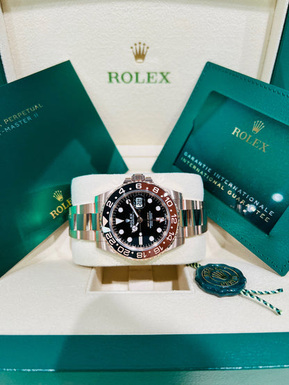 Rolex GMT-Master II 40mm Black Dial Rose Gold Men's Luxury Model #126715CHNR