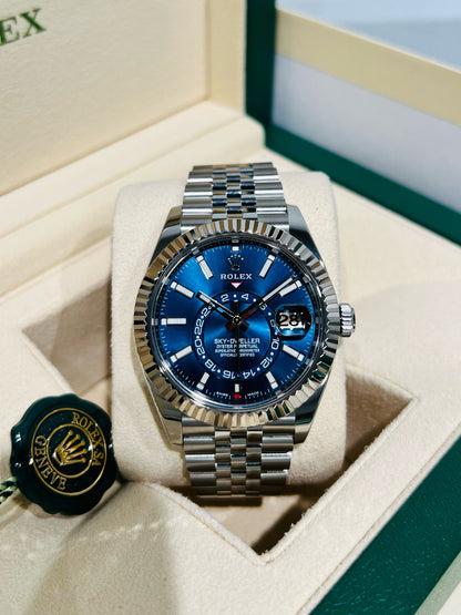 Rolex Sky-Dweller Blue Dial 42mm Jubilee Bracelet Men's Luxury Watch Model #326934