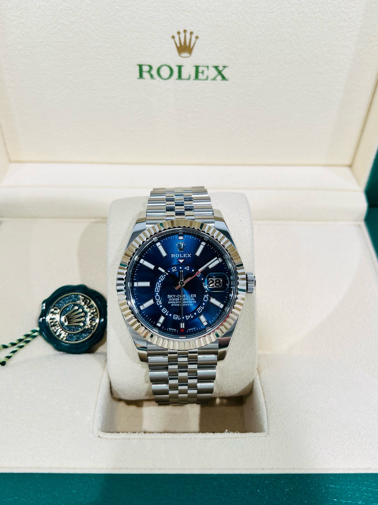 Rolex Sky-Dweller Blue Dial 42mm Jubilee Bracelet Men's Luxury Watch Model #326934