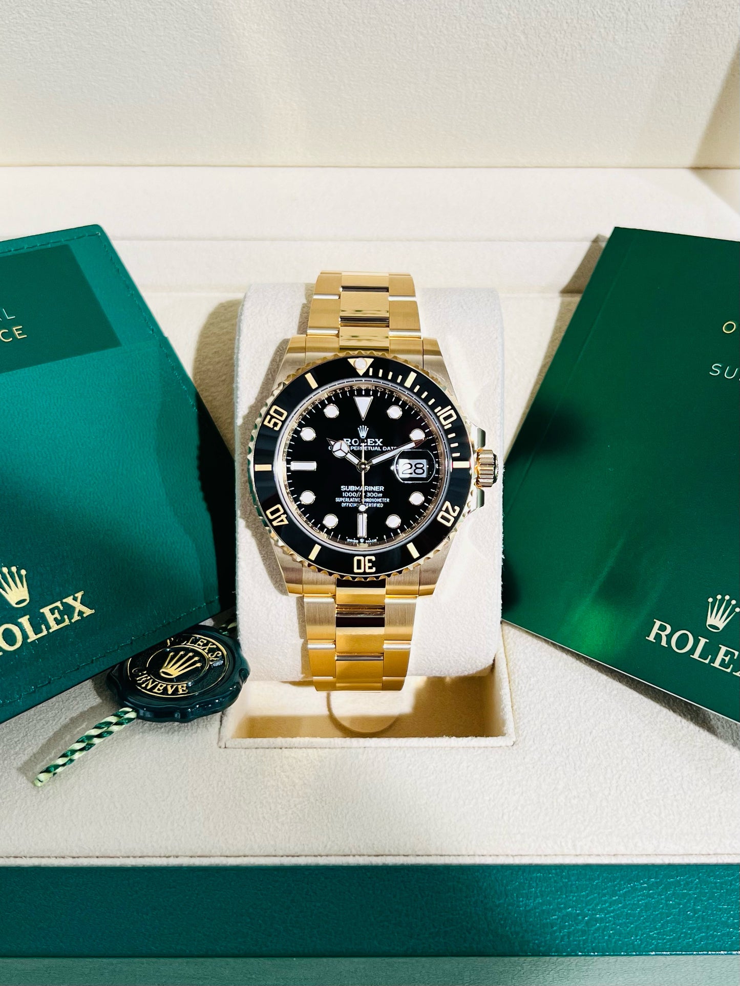 Rolex Submariner Date 41mm, Black Dial Yellow Gold Men's Watch Model #126618LN