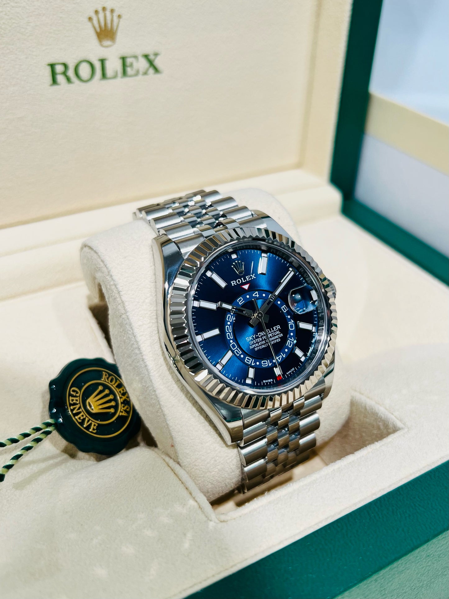 Rolex Sky-Dweller Blue Dial 42mm Jubilee Bracelet Men's Luxury Watch Model #326934