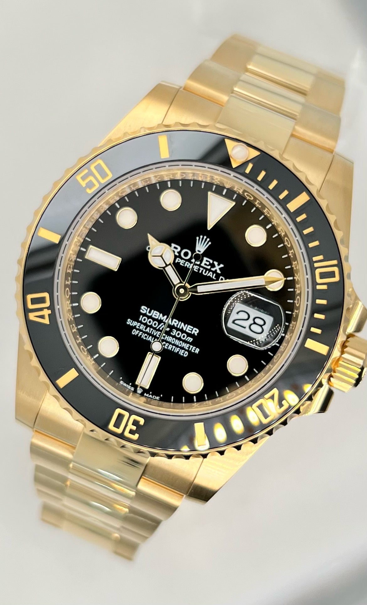 Rolex Submariner Date 41mm, Black Dial Yellow Gold Men's Watch Model #126618LN