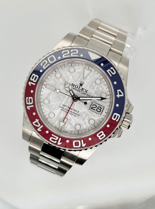 Rolex GMT Master II Pepsi Meteorite Dial Men's Luxury Watch Model #126719BLRO