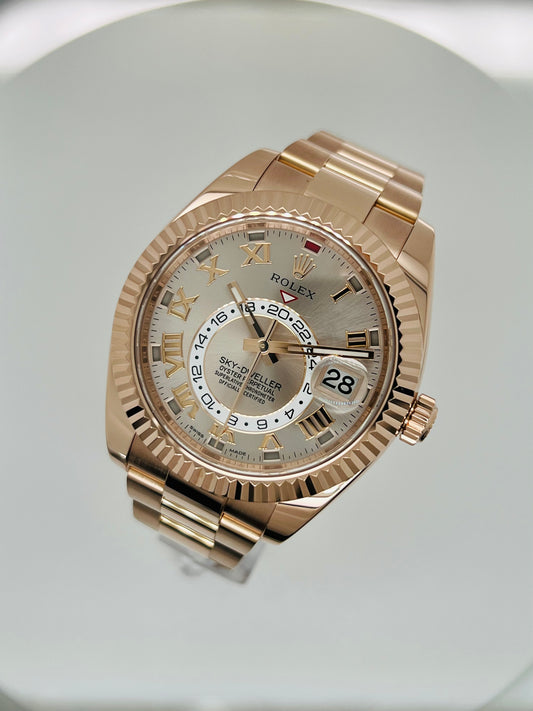 Rolex Sky-Dweller 42mm, Rose Gold Luxury Men's Watch Model #326935