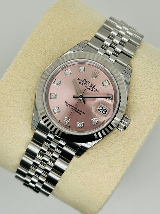 Rolex Lady-Datejust 28mm Pink Diamond Dial Women's Luxury Watch Model # 279174