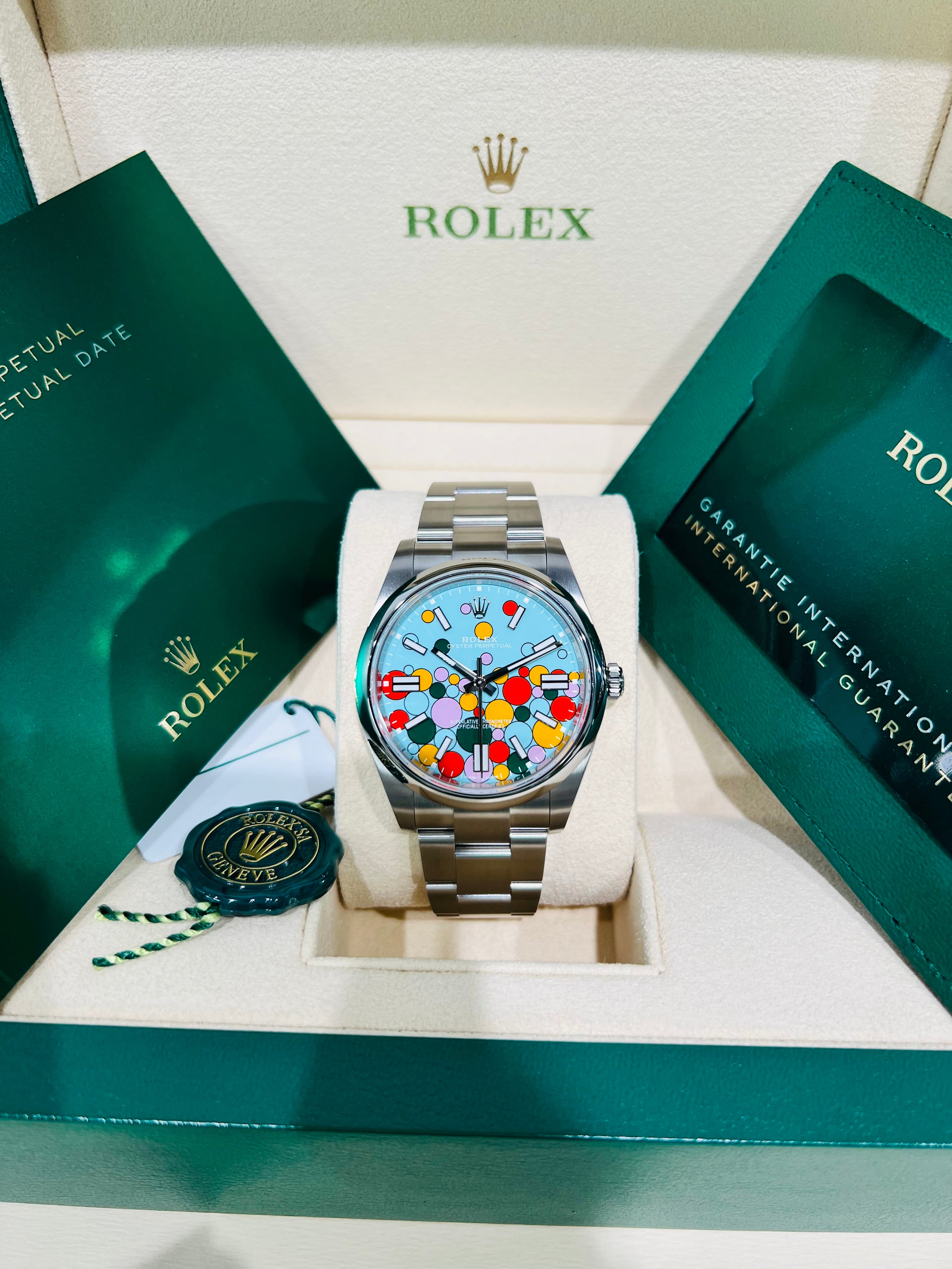 Rolex discount 124300 turquoise