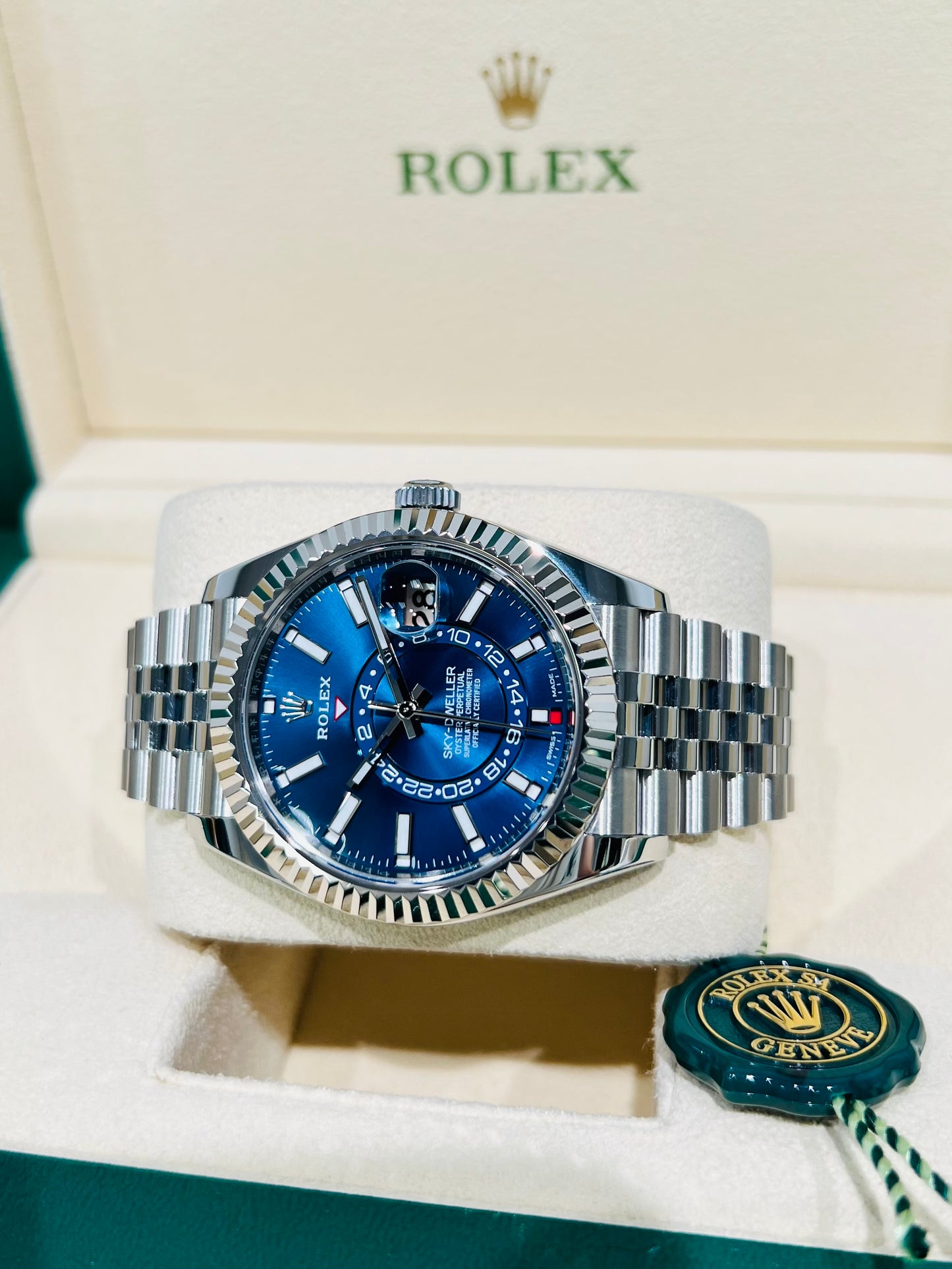 Rolex Sky-Dweller Blue Dial 42mm Jubilee Bracelet Men's Luxury Watch Model #326934