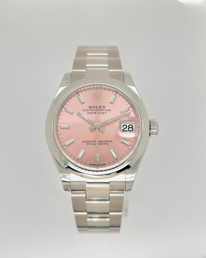 Rolex Datejust Pink Dial Automatic Women's Watch 31mm Model #278240