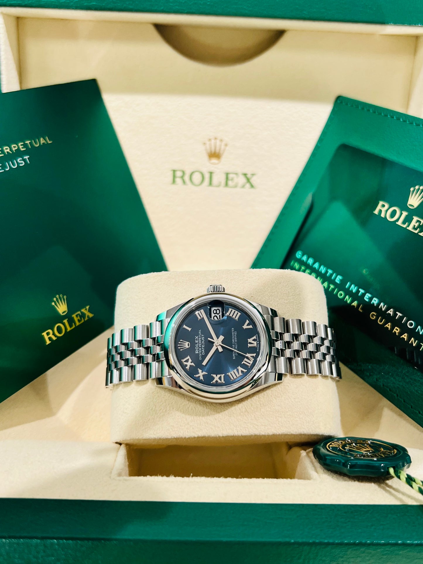 Rolex Datejust 31 Blue Dial Jubilee Bracelet Women's Watch 278240