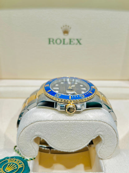 Rolex Submariner Blue Dial 40mm Two Tone 18K Yellow Gold Men's Luxury Watch Model  # 116613