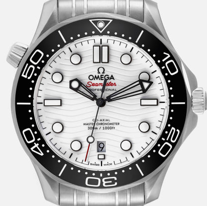 Omega Seamaster 42mm Diver 300M White Dial Men's Watch Model #21030422004001
