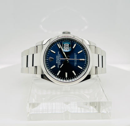 Rolex Datejust 36mm, Blue Dial Index Hour Markers Watch Model #126200