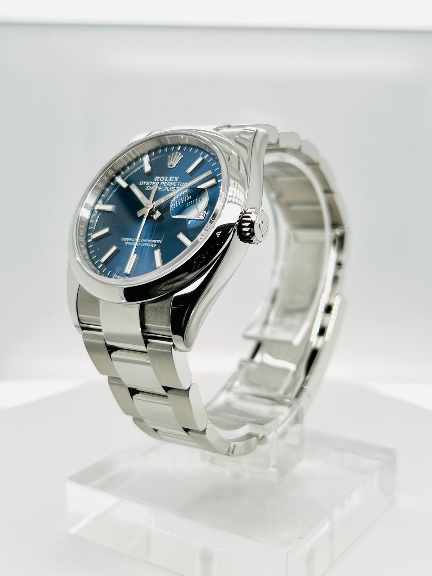 Rolex Datejust 36mm, Blue Dial Index Hour Markers Watch Model #126200