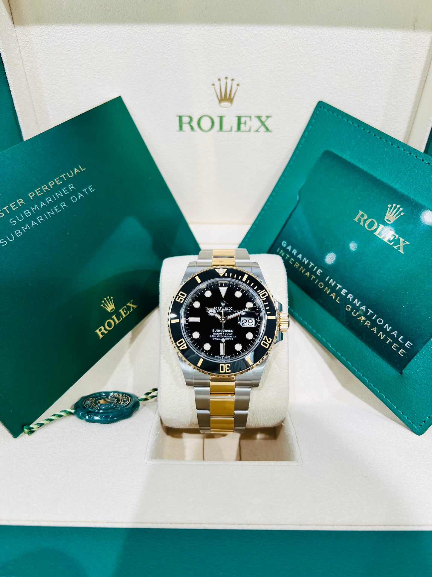 Rolex Submariner Date 41mm, Two -Tone Oyster Bracelet Men's Watch Model #126613LN