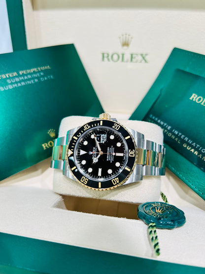 Rolex Submariner Date 41mm, Two -Tone Oyster Bracelet Men's Watch Model #126613LN