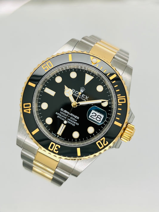 Rolex Submariner Date 41mm, Two -Tone Oyster Bracelet Men's Watch Model #126613LN