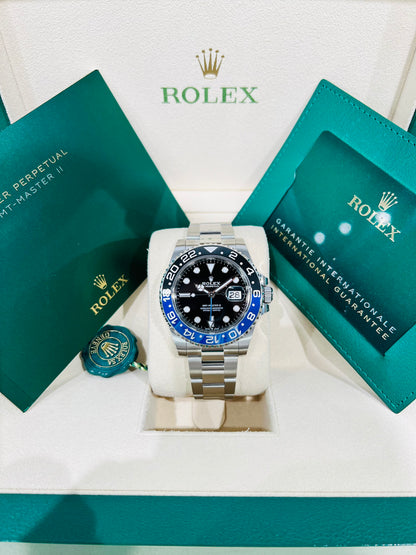 Rolex GMT-Master II 40mm Black Dial Batman Oyster Men's Luxury Watch Model #126710BLNR