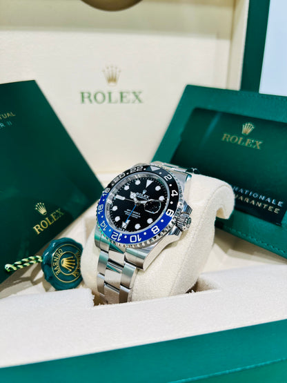 Rolex GMT-Master II 40mm Black Dial Batman Oyster Men's Luxury Watch Model #126710BLNR