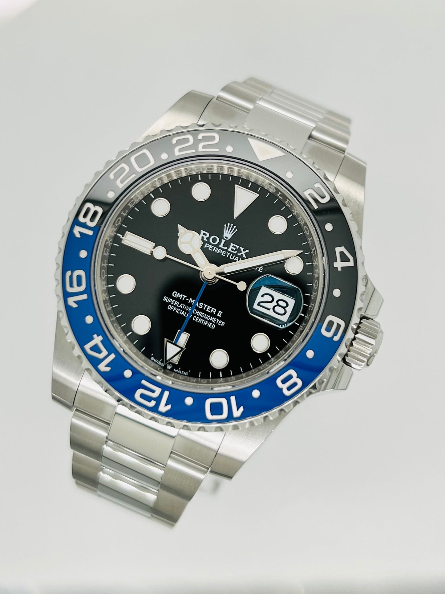 Rolex GMT-Master II 40mm Black Dial Batman Oyster Men's Luxury Watch Model #126710BLNR