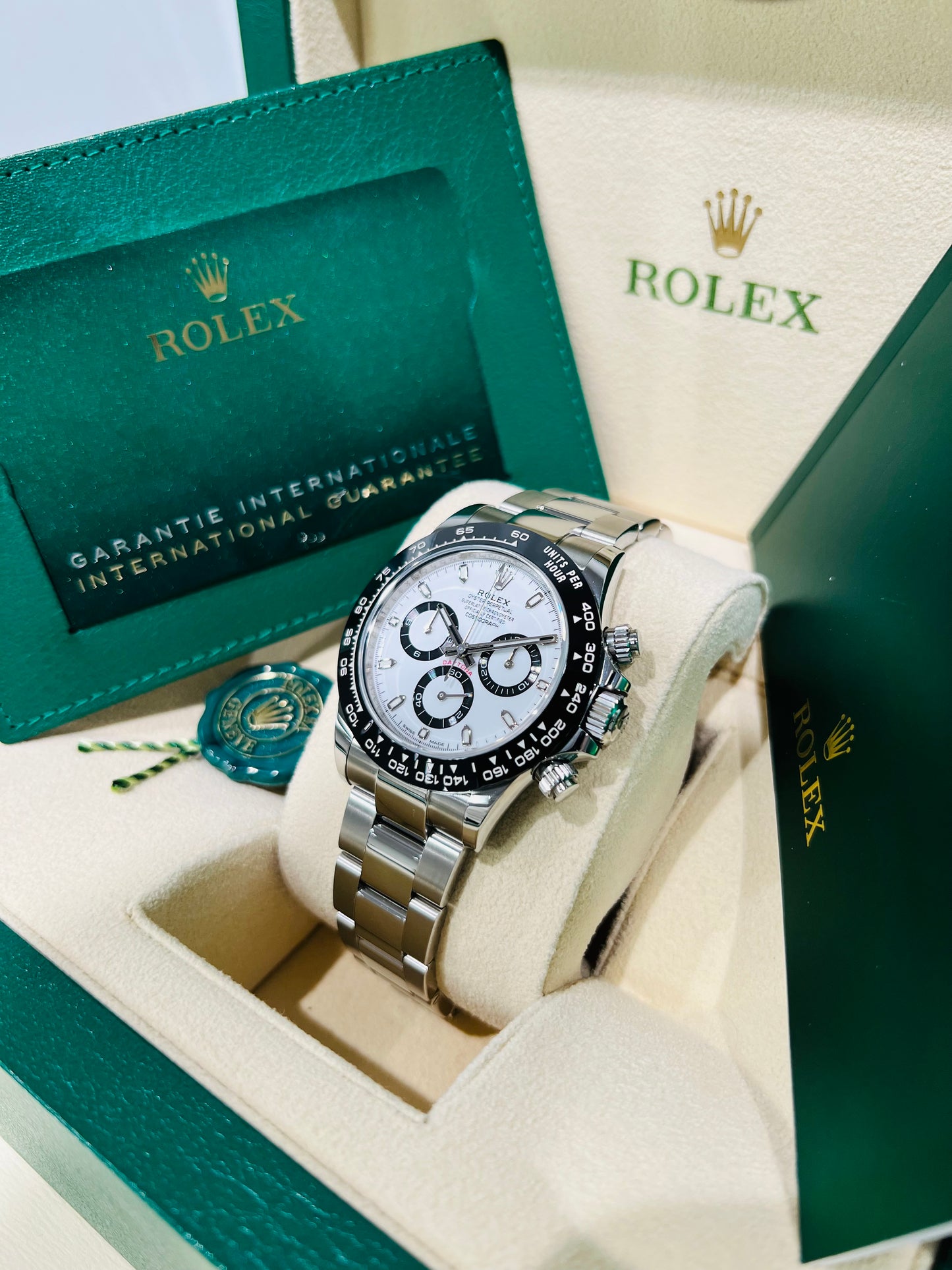 Rolex Cosmograph Daytona Panda Dial Stainless Steel Men's Watch, Pre Owned, Model #116500LN