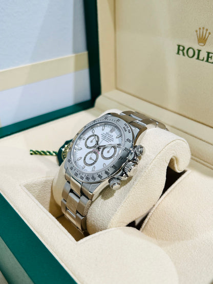 Rolex Cosmograph Daytona Chronograph White Dial Men's Watch Model #116520