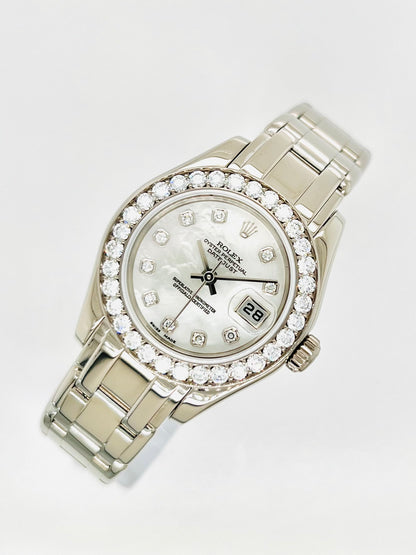 Rolex Oyster Perpetual Ladies Datejust Pearlmaster Luxury Watch Model # 802299