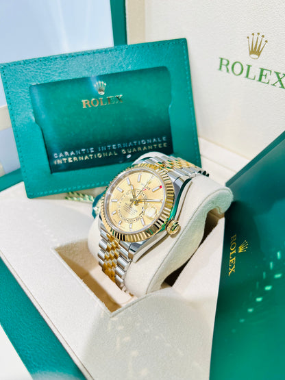 Rolex Sky-Dweller 42mm Champagne Dial Men's Watch Model #326933