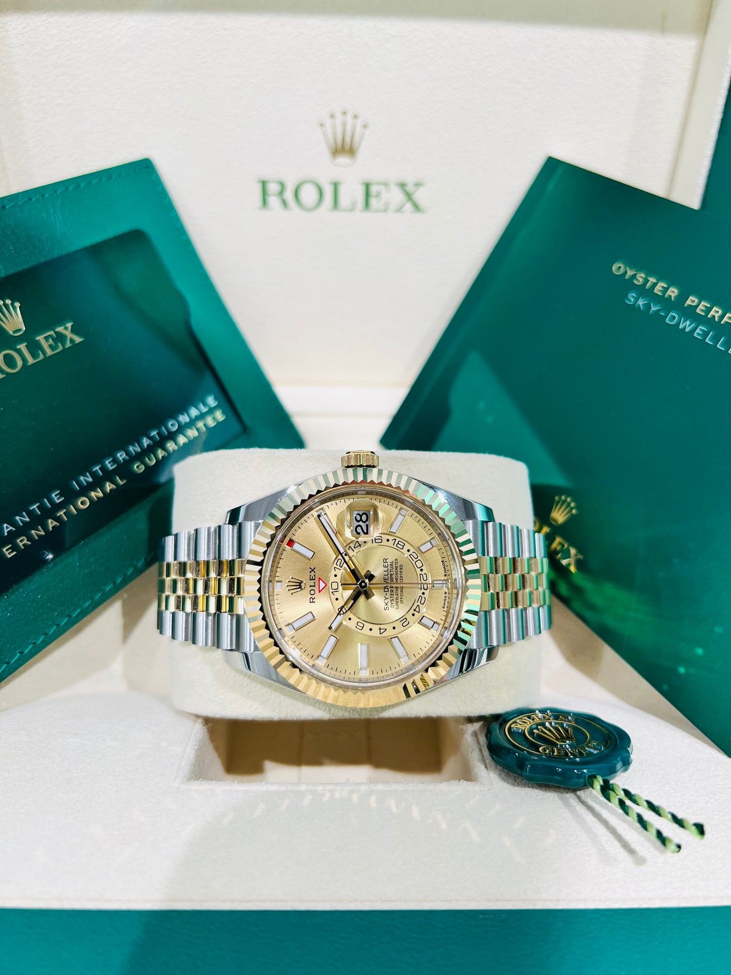 Rolex Sky-Dweller 42mm Champagne Dial Men's Watch Model #326933