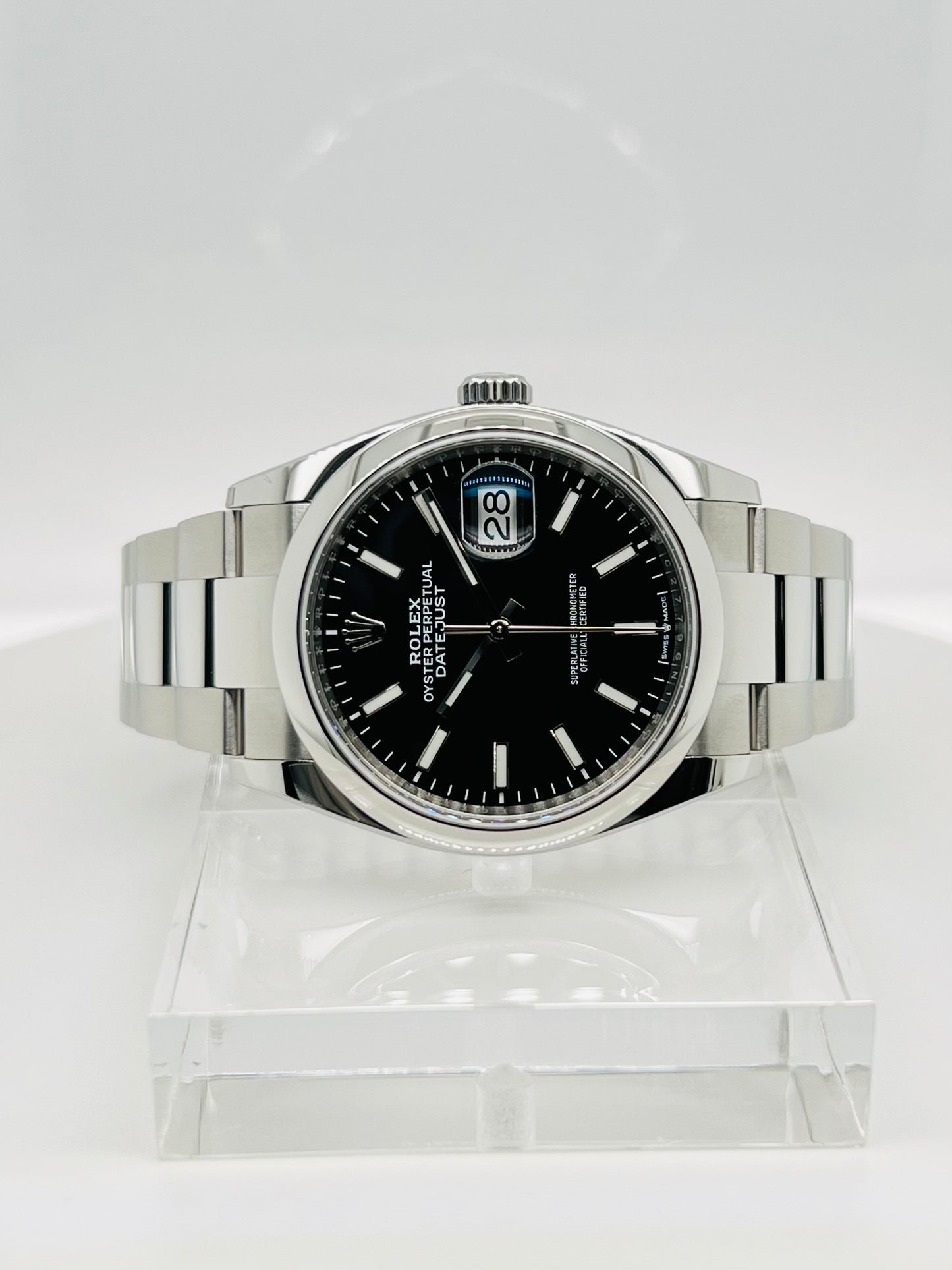 Rolex Datejust 36mm, Black Dial Oystersteel Watch Model #126200