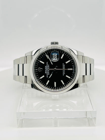 Rolex Datejust 36mm, Black Dial Oystersteel Watch Model #126200