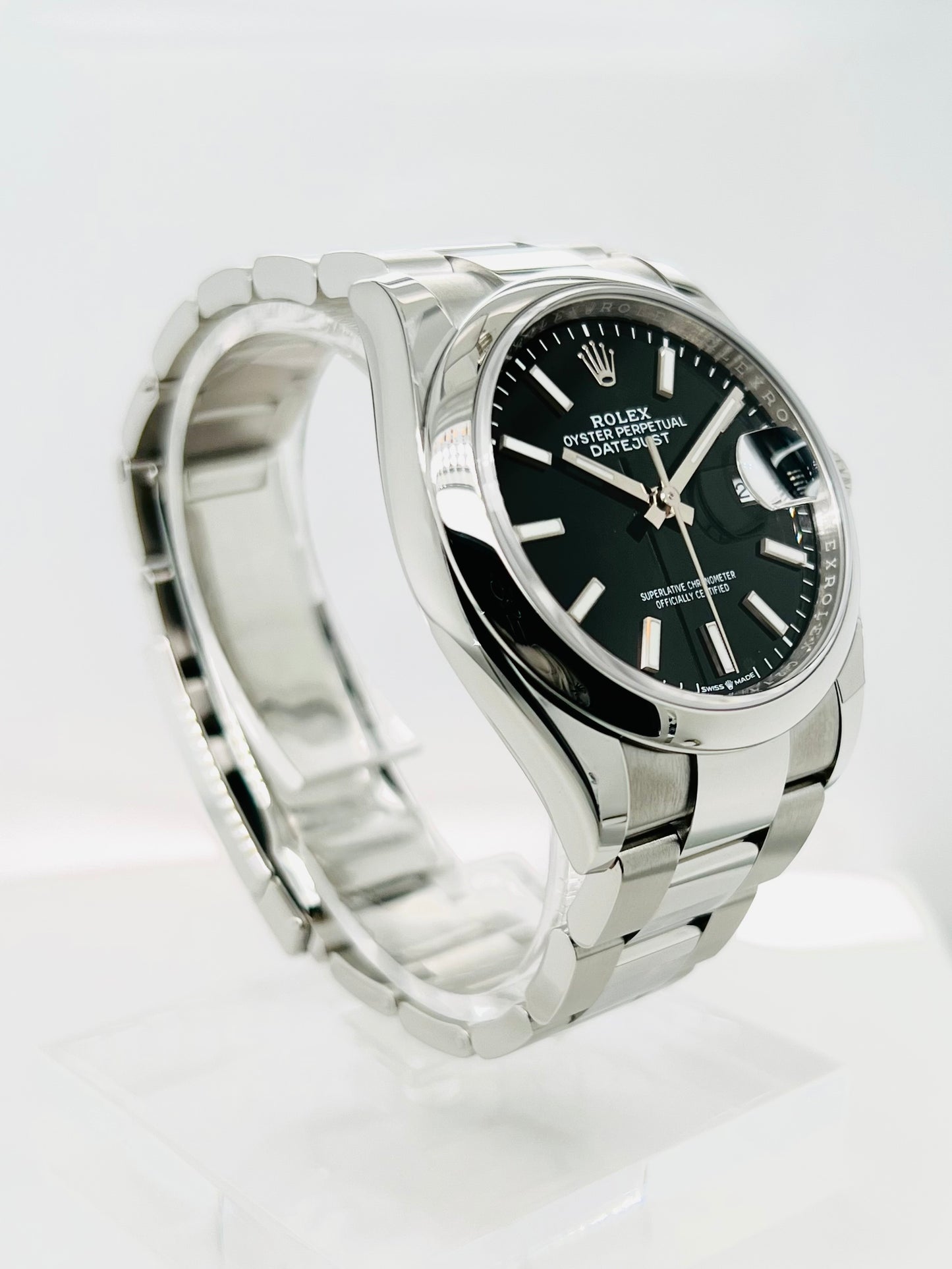 Rolex Datejust 36mm, Black Dial Oystersteel Watch Model #126200