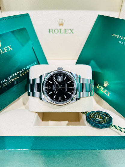 Rolex Datejust 36mm, Black Dial Oystersteel Watch Model #126200