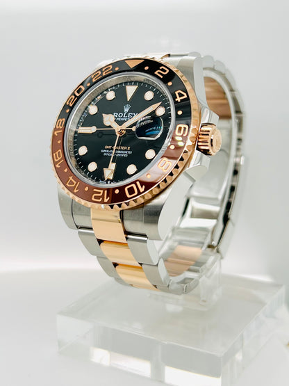 Rolex GMT-Master II 40mm Two Tone Rose Gold & Steel Men's Luxury Watch Model #126711CHNR