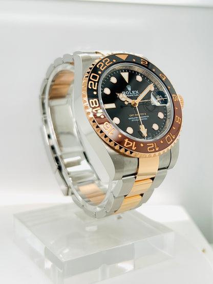 Rolex GMT-Master II 40mm Two Tone Rose Gold & Steel Men's Luxury Watch Model #126711CHNR