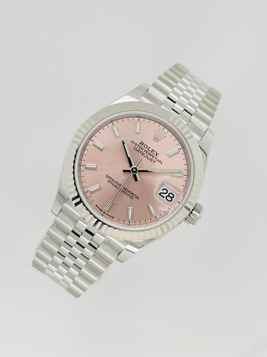 Rolex Datejust 31mm Pink Dial Jubilee Bracelet Women's Watch Model #278274