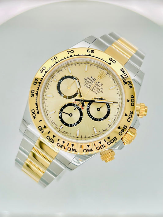 Rolex Cosmograph Daytona Champagne Dial Two Tone 40mm Men's Luxury Watch Model #126503