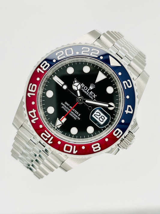 Rolex GMT-Master II 40mm, Pepsi Oystersteel Jubilee Men's Watch Model #126710BLRO