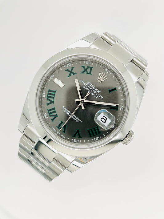 Rolex Datejust 41mm Slate Grey Dial Oyster Bracelet Men's Watch Model #126300
