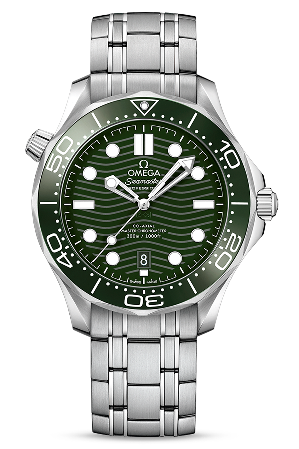 Omega Seamaster Diver 300M Green Dial Men's Watch Model # 21030422010001