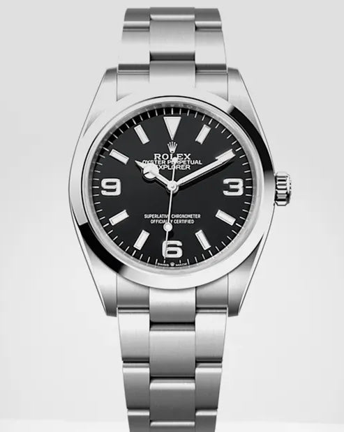 Rolex Explorer 36mm Black Dial Oystersteel Unisex Luxury Watch Model #124270