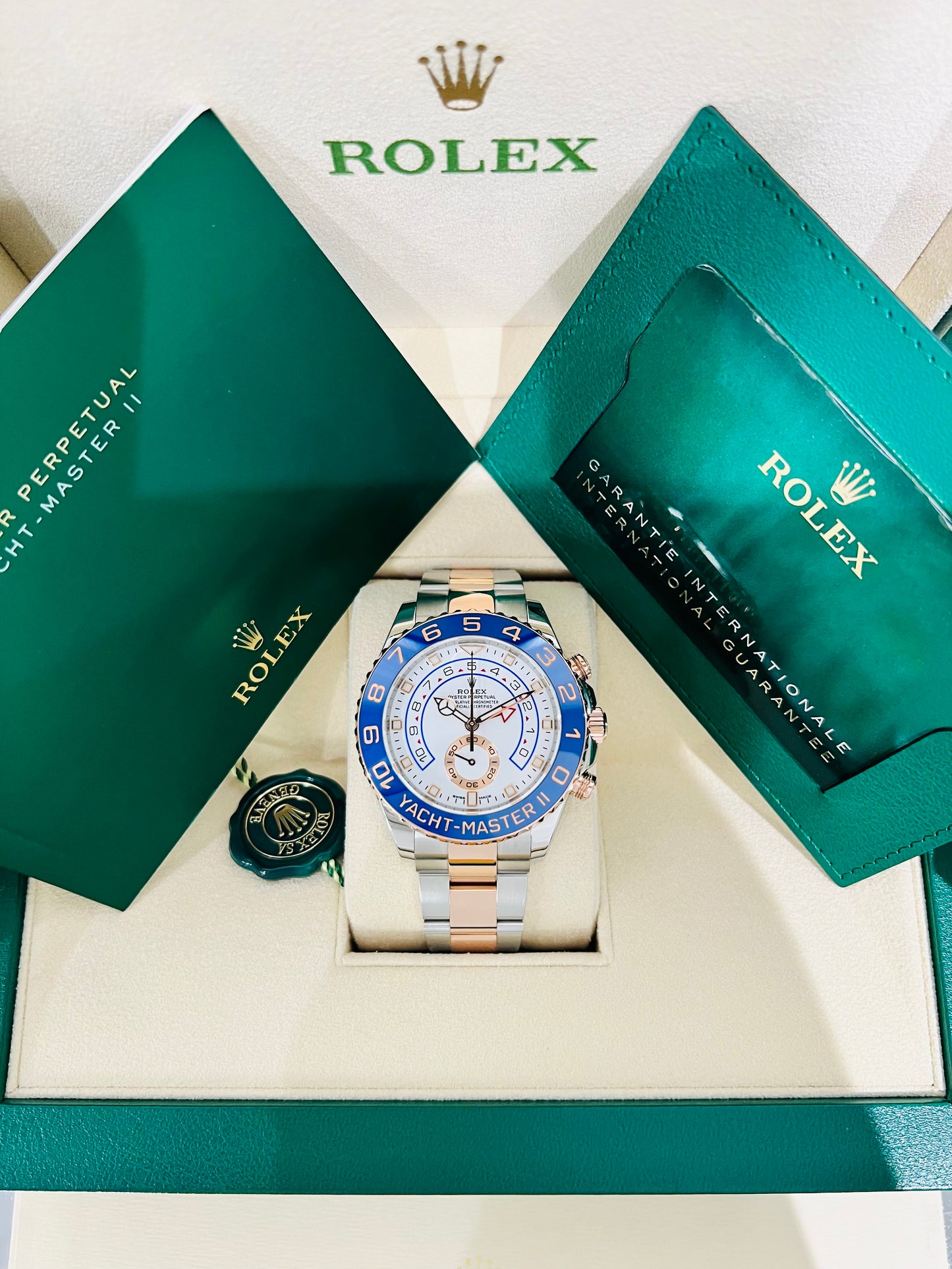 Rolex Yacht-Master II Steel & Rose Gold Luxury Men's Pre owned Watch Model # 116681