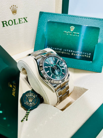 Rolex Sky-Dweller Green Dial 42mm Automatic Men's Watch Model # 336934