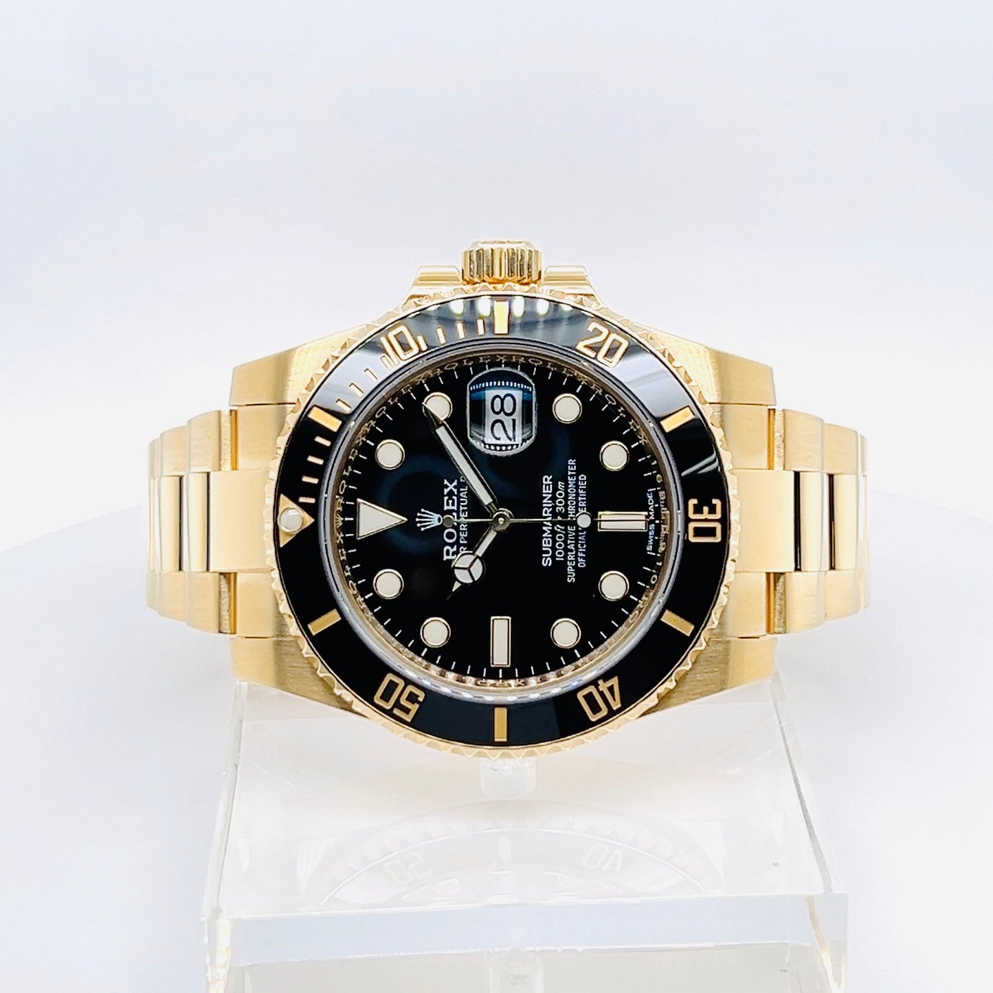 Rolex Submariner 40mm, Yellow Gold, Black Dial, Men’s Luxury Watch Model # 116618LN