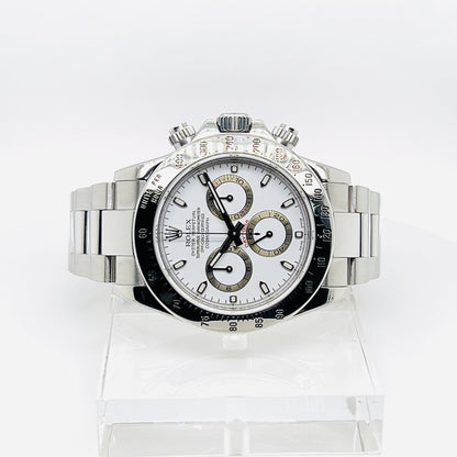 Rolex Cosmograph Daytona Chronograph White Dial Men's Watch Model #116520