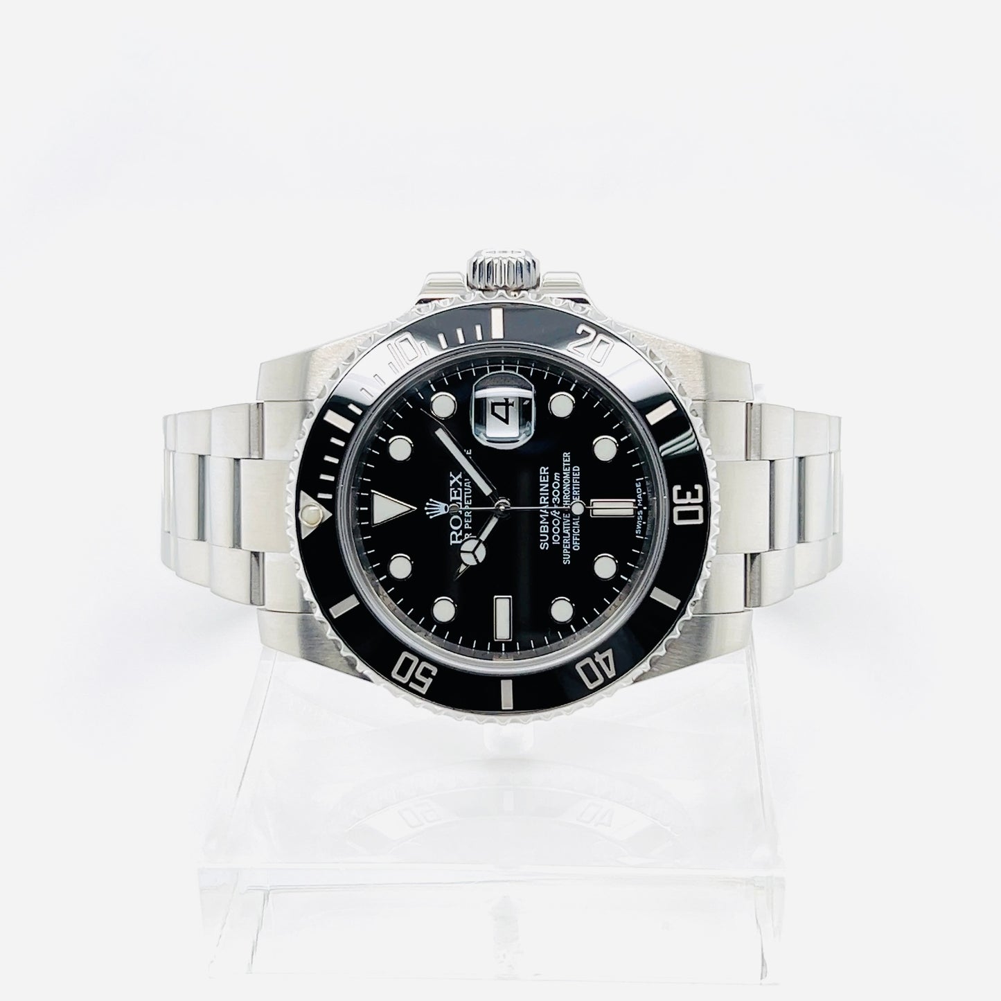 Rolex Submariner Date 40mm Oystersteel Black Dial & Black Bezel Men's Watch Model # 116610LN