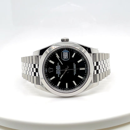 Rolex Datejust 41mm Black Dial Jubilee Bracelet Men's/Unisex Watch Model #126300